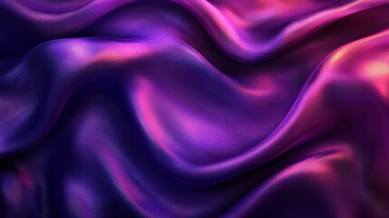 Purple silk fabric waves, draped background texture