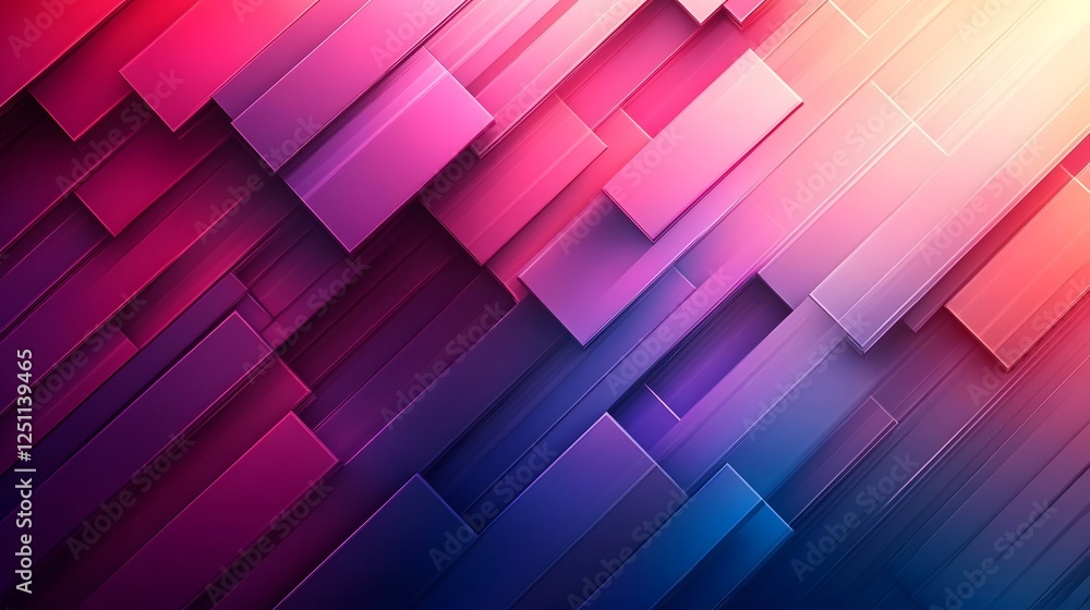 Aufkleber Vibrant abstract geometric shapes gradient colors and overlapping patterns create a dynamic and futuristic digital background  The layered prismatic effect produces a kaleidoscopic