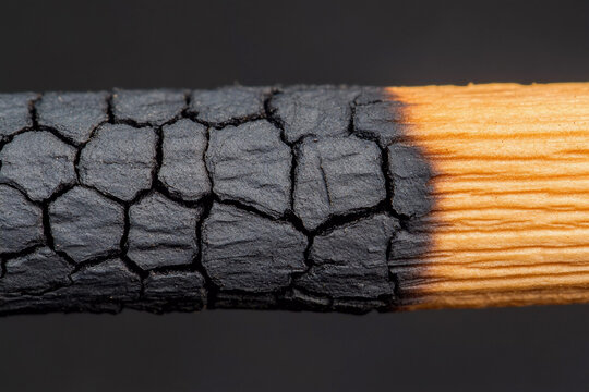 Charred wood texture.