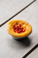 Redvelvet egg tart 