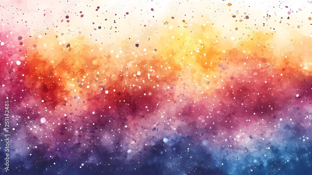 Poster Vibrant Colorful Splash of Abstract Digital Art in Dynamic Motion   Energetic and Explosion of Fluid Textures Glittering Particles and Dreamlike Celestial Elements