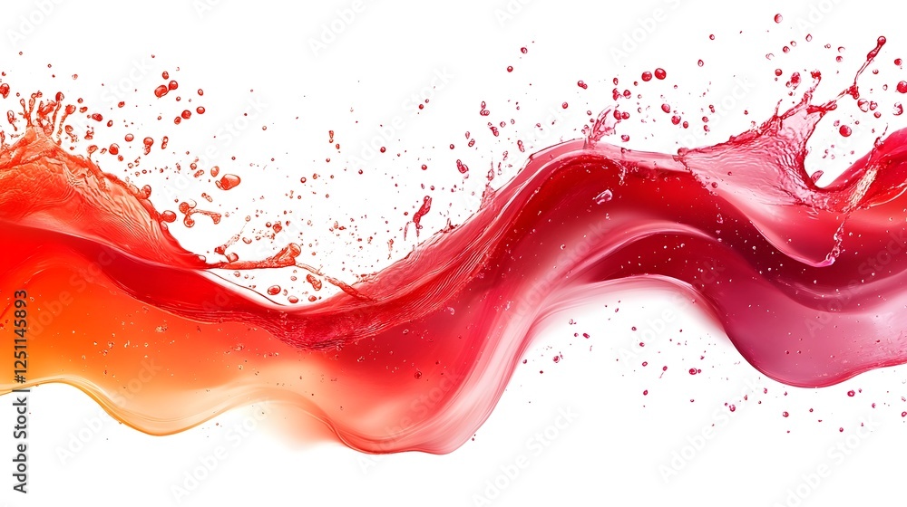 Leinwandbilder vibrant splash of liquid paint in dynamic swirling motion abstract digital artwork with flowing curv
