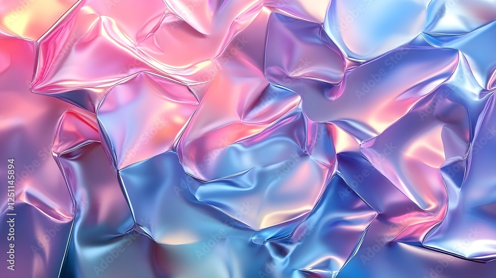 Aufkleber vibrant shimmering abstract background with a captivating kaleidoscopic pattern of reflective irides