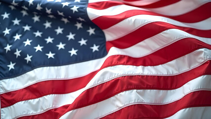 Obraz premium american flag waving in the wind