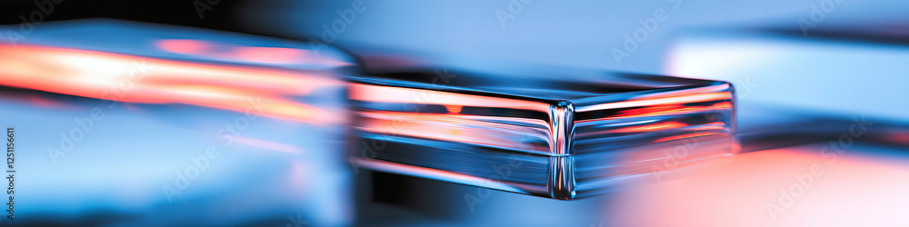Poster illuminated translucent prisms with internal reflections