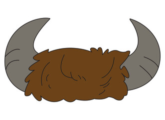 A bull horn vector illustration