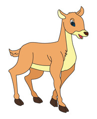Fototapeta premium A deer baby smiling vector illustration