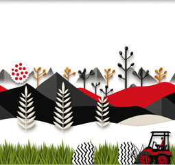 White, red and black abstract background banner. , isolated on white background,  , copy space, copy space for text,