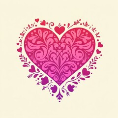 Classic Valentine's Day symbol, a clean and simple heart