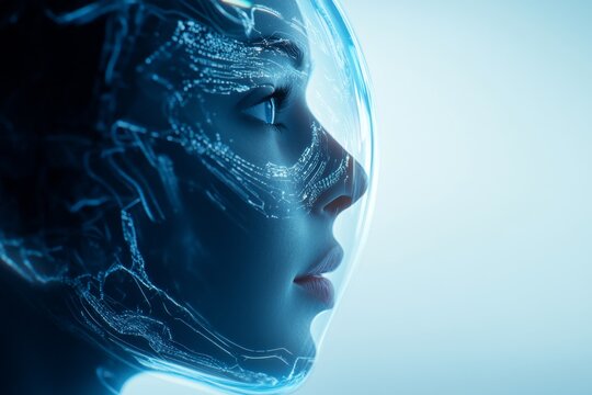 A face recognition system scanning an employee for attendance tracking at an office entrance