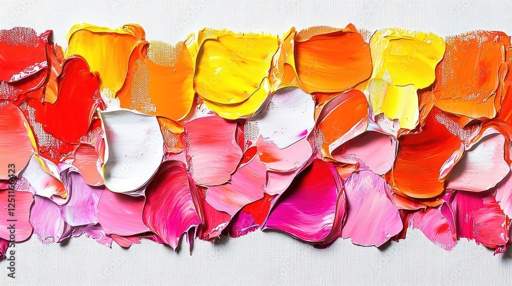 Poster abstract colorful paint strokes horizontal pattern
