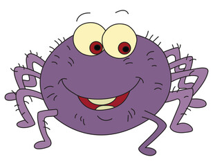 Spider smiling isolated on white background