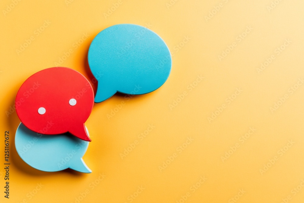 Aufkleber A flat, modern design of a speech bubble with three dots, symbolizing a conversation or speech in progress