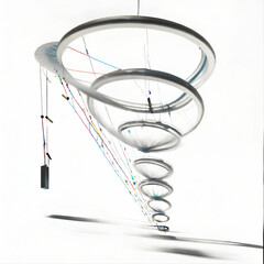 dna strand on white background