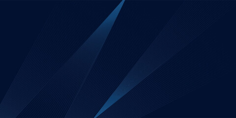 Modern dark blue banner background with geometric diagonal overlay and glowing lines eps 10