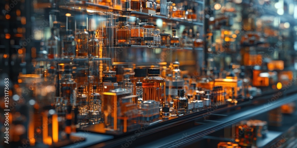Poster innovative ai-driven development lab showcasing advanced technology in a high-tech