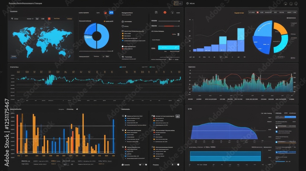Poster e-commerce analytics dashboard tracking sales performance in real time.