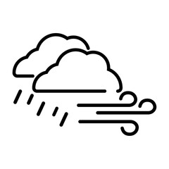 cloud,rain and wind icon,weather icon