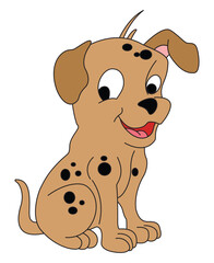 Fototapeta premium Vector illustration a dog in smiling