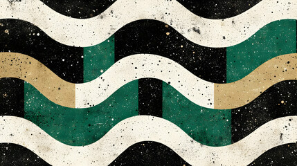 Abstract wavy textile design, grunge background, fabric print