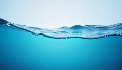 Transparent ocean wave promoting clean water awareness, environmental protection