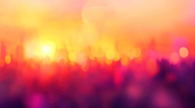 Sunset Concert: A Blur of Warm Colors and Joyful Energy