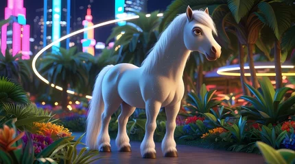 Unicorn white and young woman, sky nebula, poetic, artstation scifi 3D scene of a showing forest, maximalism, ambient occlusion, atmospheric haze, unreal engine, hyper realism, realistic shading, cine
