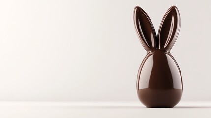 Obraz premium a chocolate Easter bunny shaped like a teddy bear, ultracute and cuddly, 3D render, isolated on white background