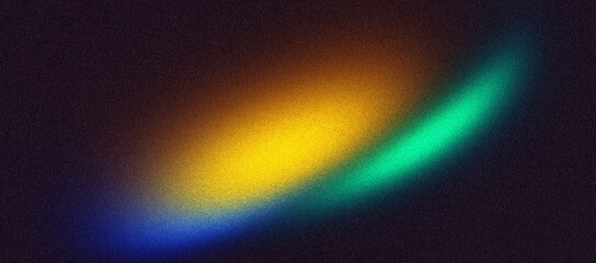 Abstract background, blue green glowing grainy gradient background, dark backdrop banner poster header design, noise texture effect