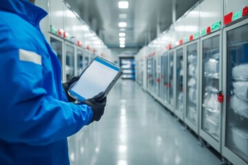 An industrial freezer. Generative AI