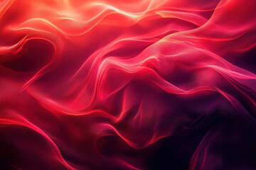 Obraz premium Vibrant red silk fabric texture background.