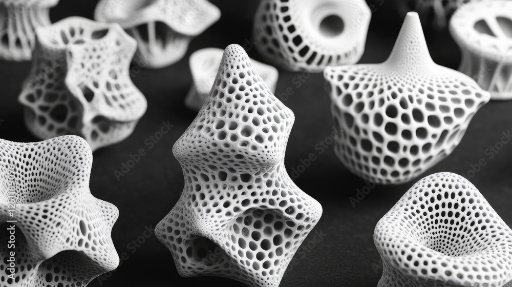 Poster self-organizing nanoparticles forming complex geometric structures.