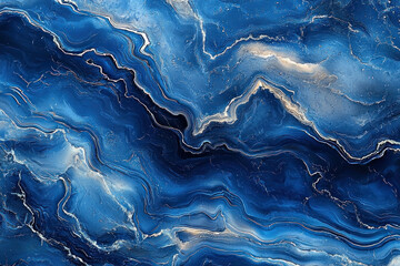 Obraz premium Abstract blue and gold marble texture background for design projects