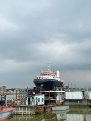 cargo ship in the port