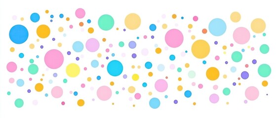 Colorful abstract circles on a white background for design