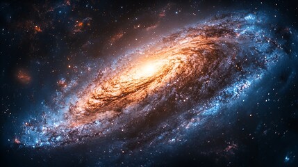 Spiral galaxy cosmic space background; science, astronomy
