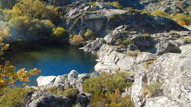 idilic place in the Tera canyon river, Sanabria, Zamora, Castilla y Le&oacute;n, Spain