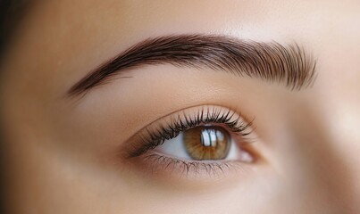 Woman's eye, perfect eyebrow, lashes, beauty