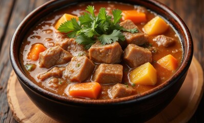 Delicious beef stew with vegetables