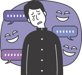 落ち込む男子学生