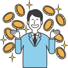 儲かって嬉しい男性