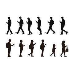 silhouettes of business people