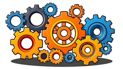 gears on white background