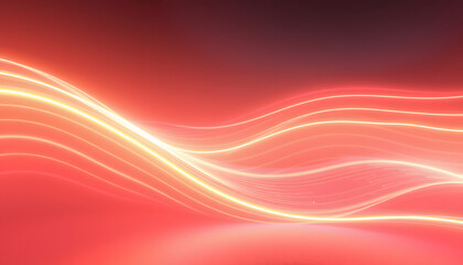 Obraz premium Neon light wave background, 3d Rendering, studio lighting. with white shades