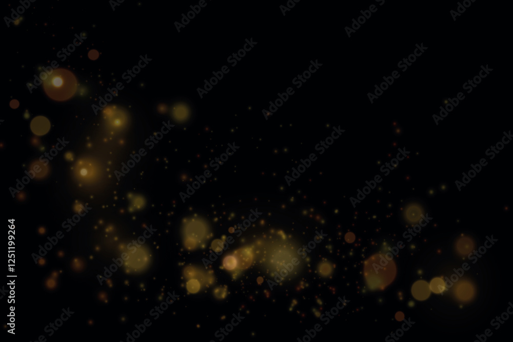 Poster magical bright colorful cloud of sparkling bokeh glare. small, bright particles of bokeh sparkles an