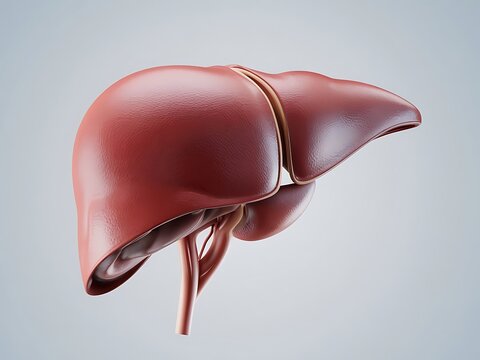 Human liver anatomy , liver vector with artery and vein blood