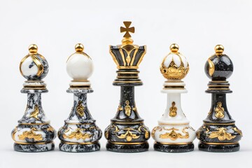 Chess on white background.
