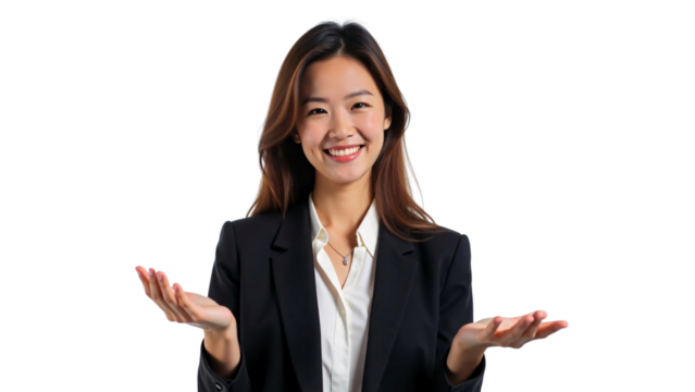 Woman Hand UP Businessman in Dark Blue Suit PNG – Transparent, Isolated on White Background, Clipping Path, Download