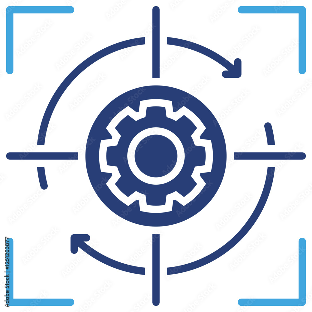 Poster focus icon sheet multiple style collection