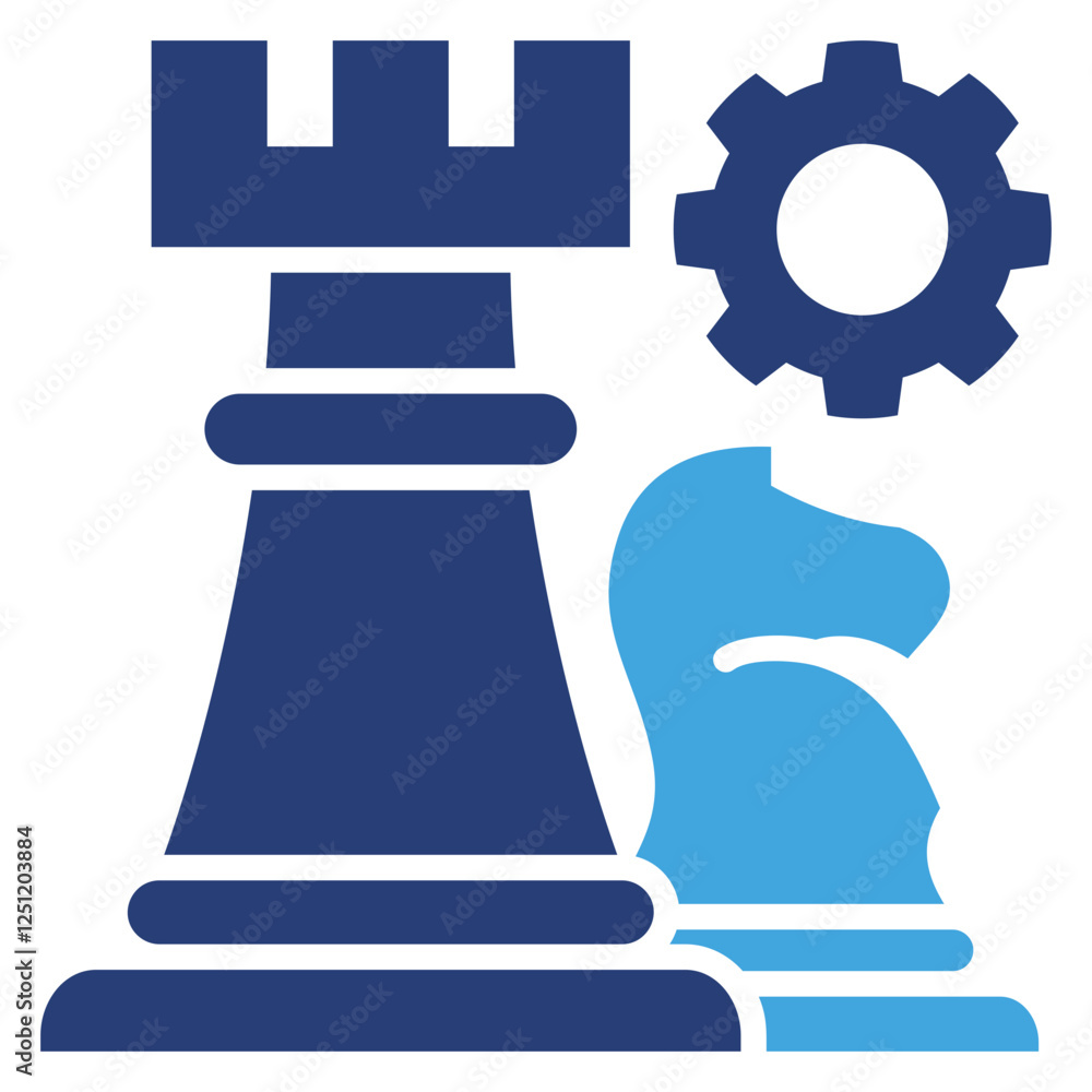 Aufkleber strategy icon sheet multiple style collection